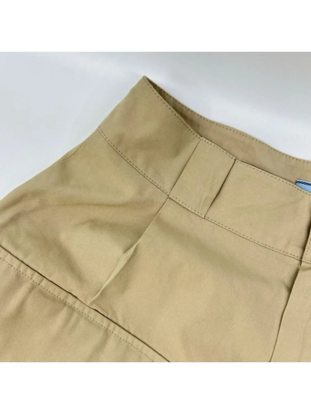 Prada Triangle Logo a Line Cargo Skirt 36